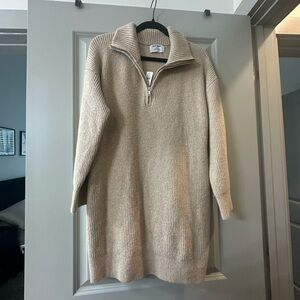 Old Navy Mock-Neck Quarter-Zip Mini Sweater Shift Dress for Women